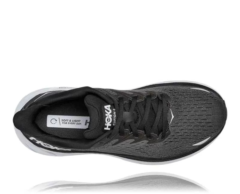 Women's Clifton 8 BLACK / WHITE
