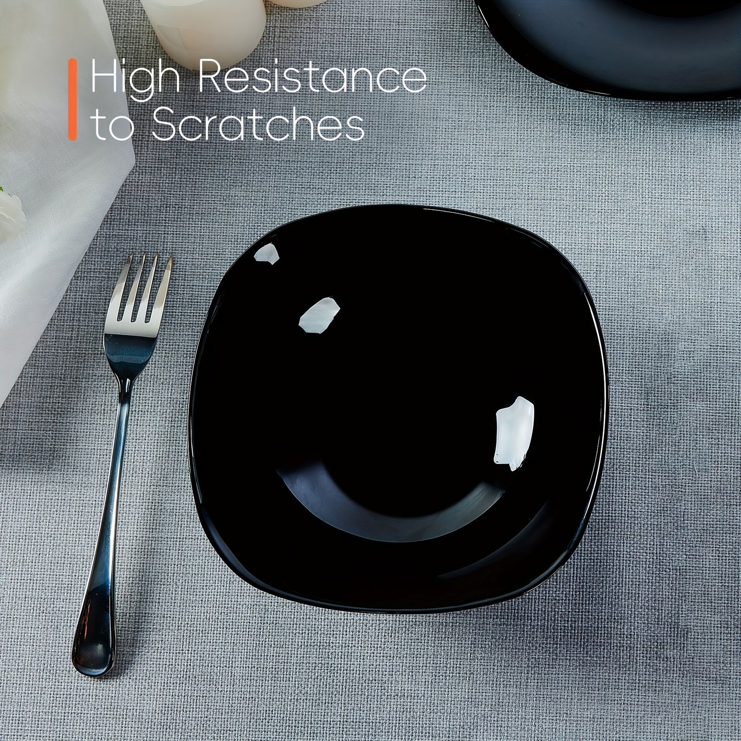 4pcs, 25oz Square Glass Cereal and Soup Bowl Set - Lightweight, Scratch-Resistant, Microwave & Dishwasher Safe, Perfect for Cereal, Soup, Salad, Noodles And Rice, Black\u002FWhite, LaGlint