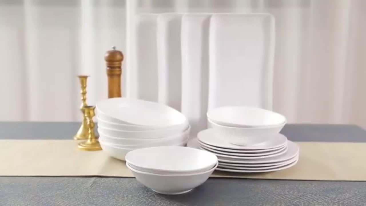 6PCS Pasta bowl set, classic white, lightweight and unbreakable, durable, suitable for serving pasta, fruit, salad, soup, dessert, etc.