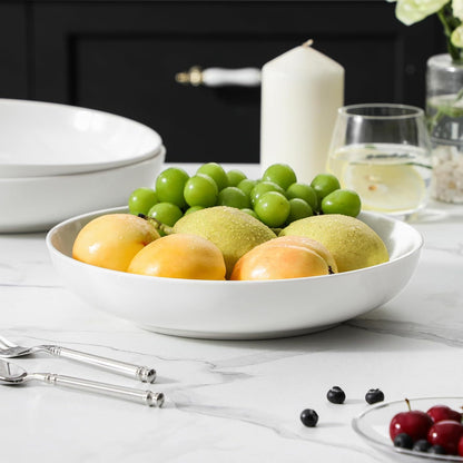 6PCS Pasta bowl set, classic white, lightweight and unbreakable, durable, suitable for serving pasta, fruit, salad, soup, dessert, etc.