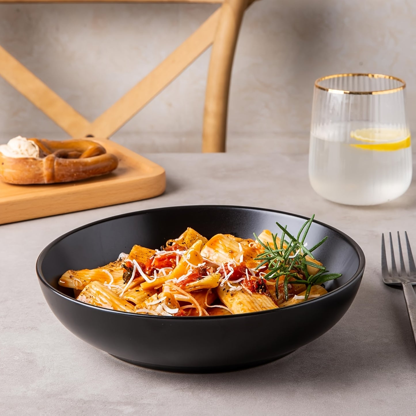 Pasta Bowl Set, Set Of 6, Large 9'' And 40 OZ Salad Bowl Set, Shatterproof Dinner Bowls, Serving Bowls For Soup, Fruits, Lightweight And Unbreakable Bowls Set, Matte White
