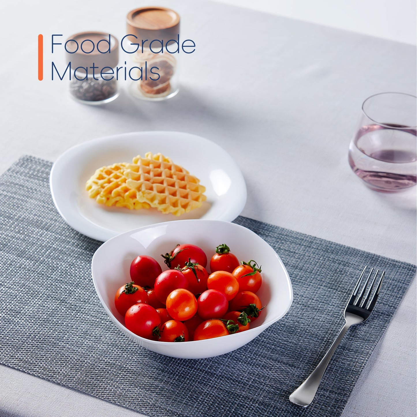 4pcs, 25oz Square Glass Cereal and Soup Bowl Set - Lightweight, Scratch-Resistant, Microwave & Dishwasher Safe, Perfect for Cereal, Soup, Salad, Noodles And Rice, Black\u002FWhite, LaGlint